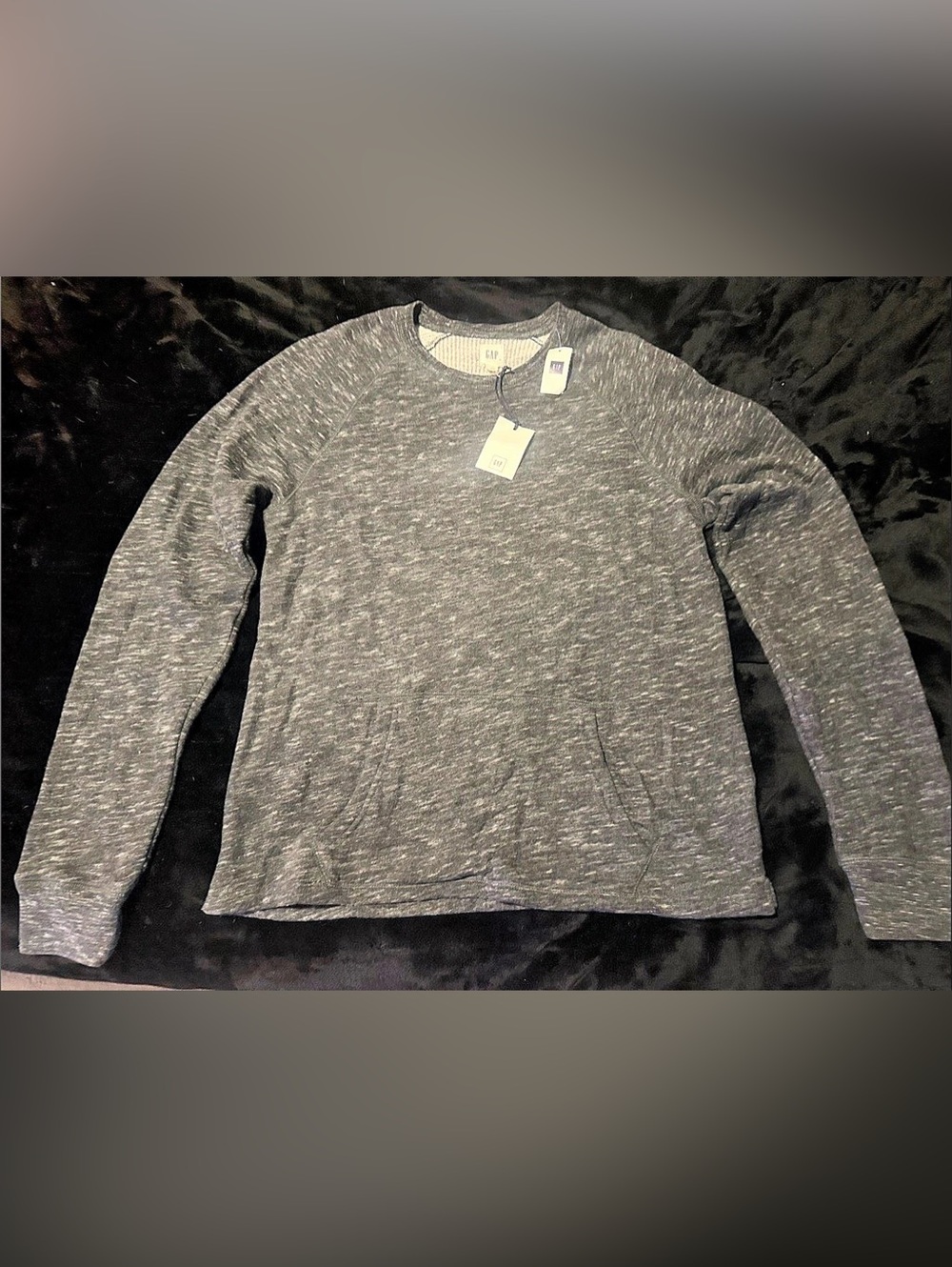 Brand New Gap Textured Terry Crewneck Sweater in Gray NWT - Extra Soft